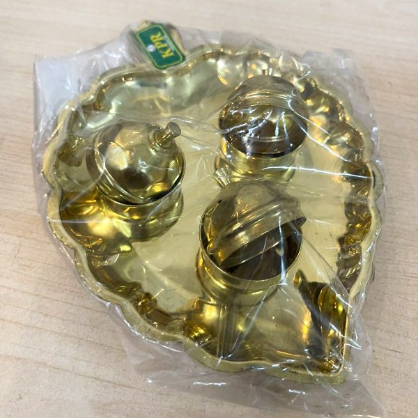 Leaf Brass Supari Plate Haldi Kumkum Thali