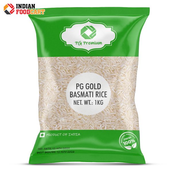 PG Gold Basmati Rice (1Kg) – Indian Food Cart – Best Indian Grocery in ...