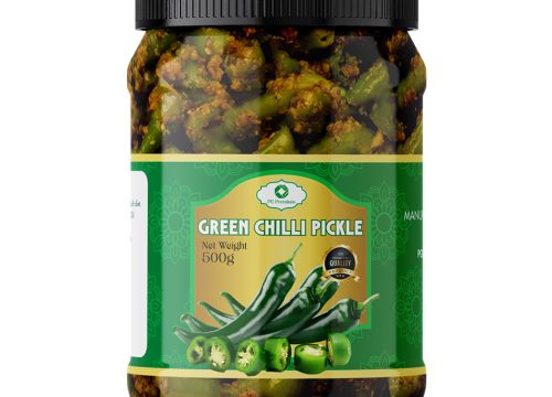 pg green chilli pickle 500g 1b