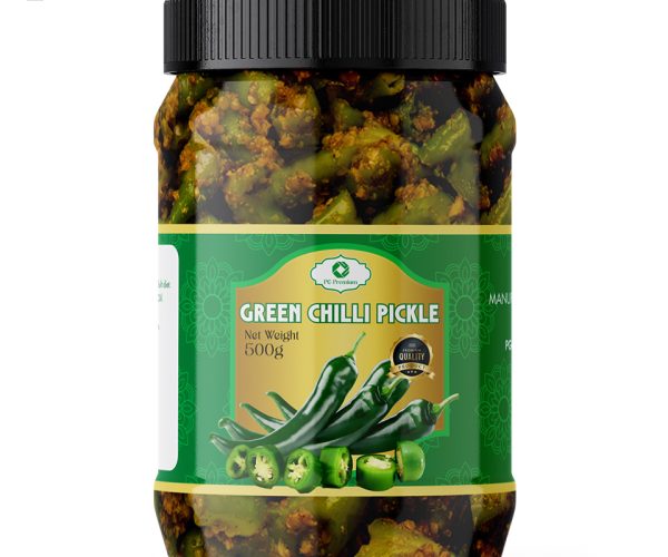 pg green chilli pickle 500g 1b