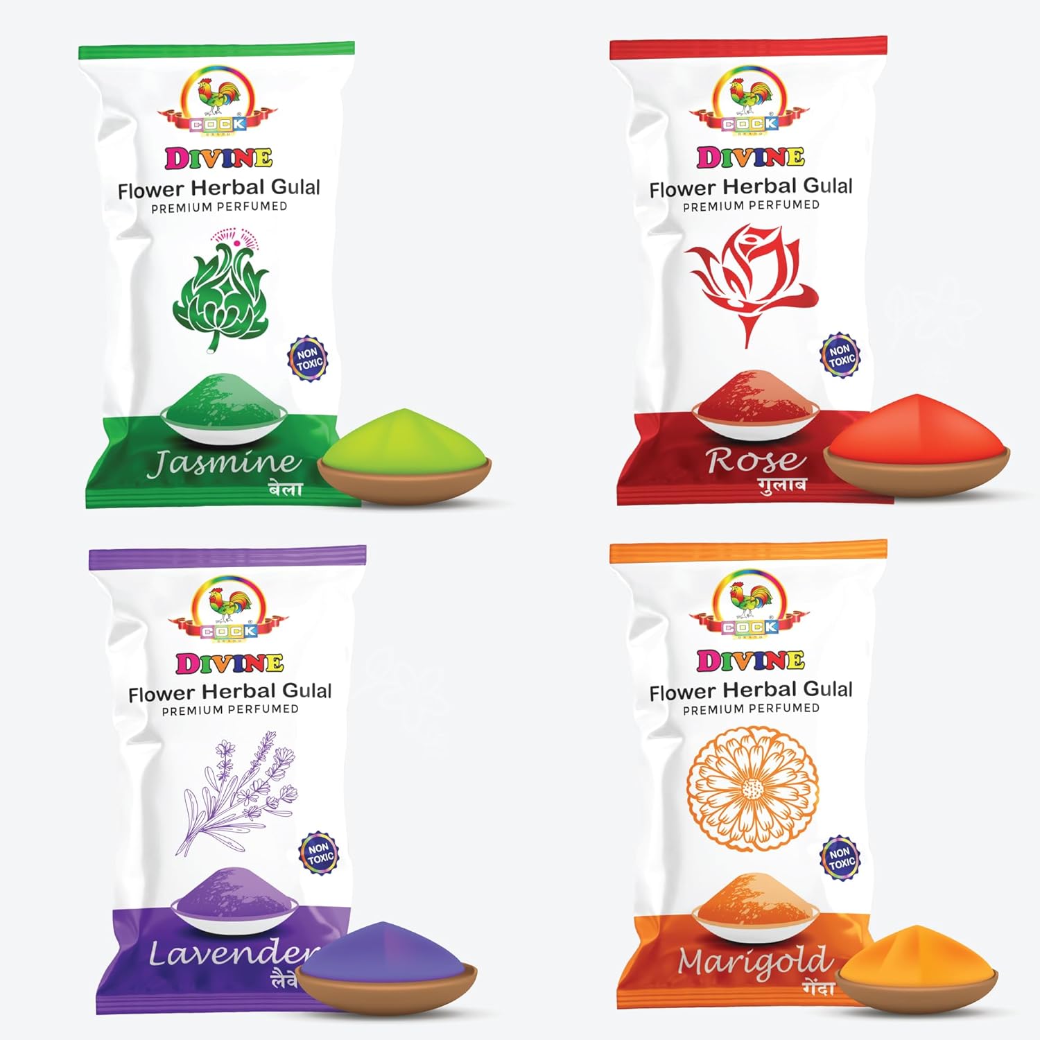 Cock Divine Flower Herbal Gulal - Image 2